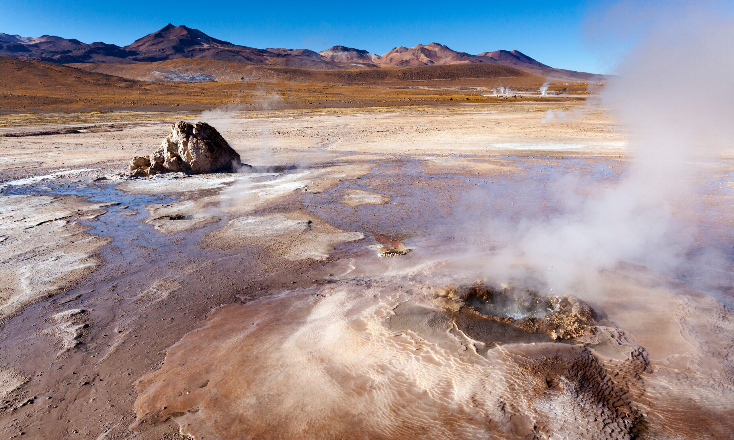 Beautiful,Geyser,Tatio,In,Chile.,Located,In,The,Andes,Mountains