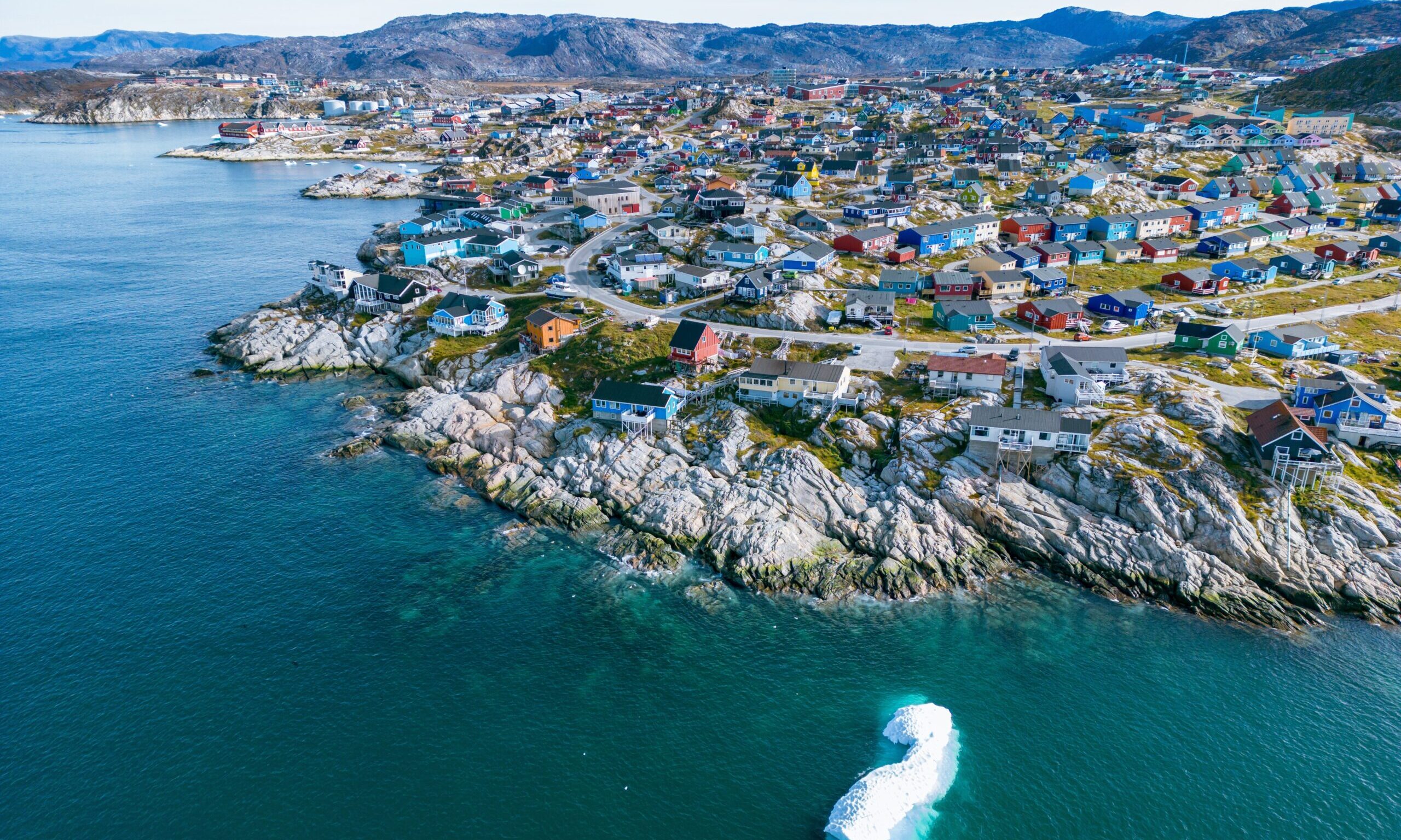 Greenland,Ilulissat,Icefjord,Aerial,View.,Iceberg,And,Glacier,Ice,In