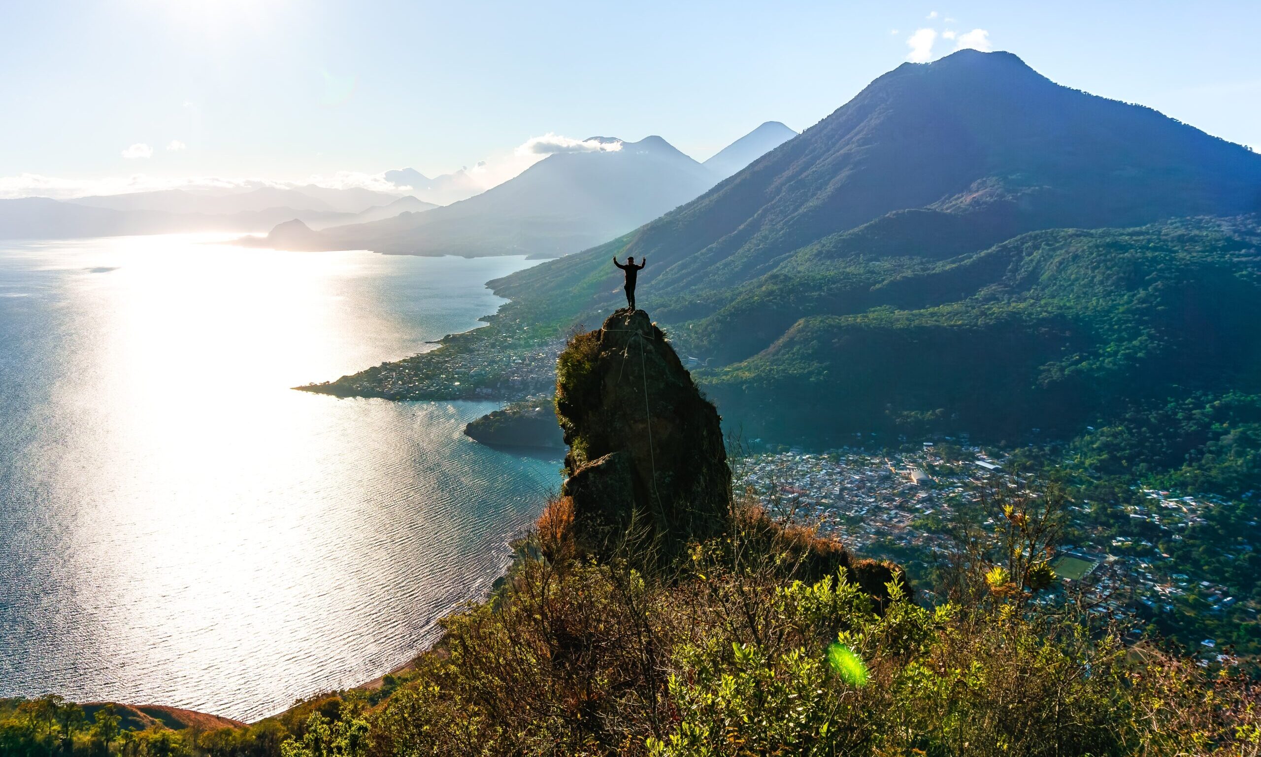Climber,On,A,Giant,Rock,And,Beautiful,Landscape,,Indian,Nose