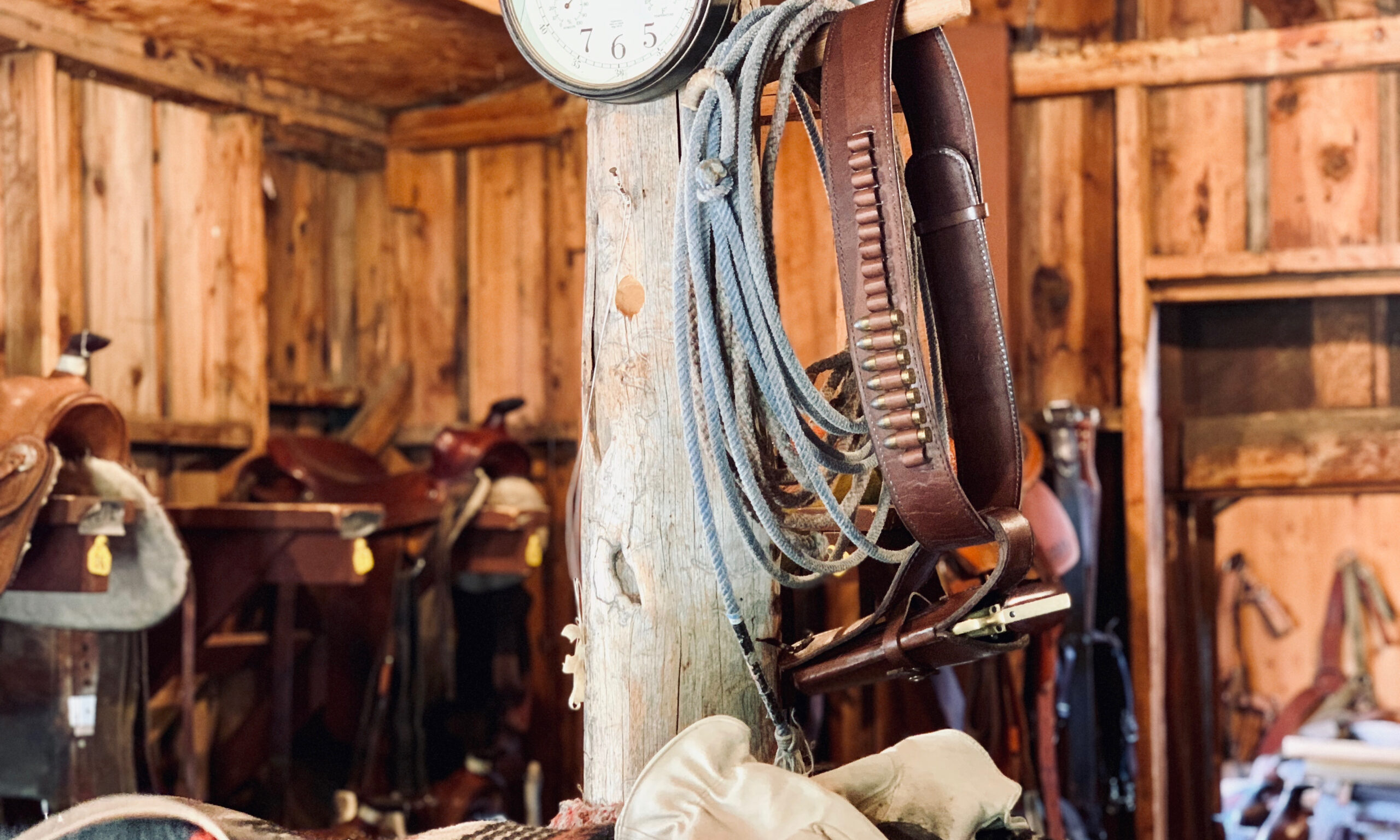 The,Saddle,Room,Of,A,Guest,Ranch,In,Yellowstone,National
