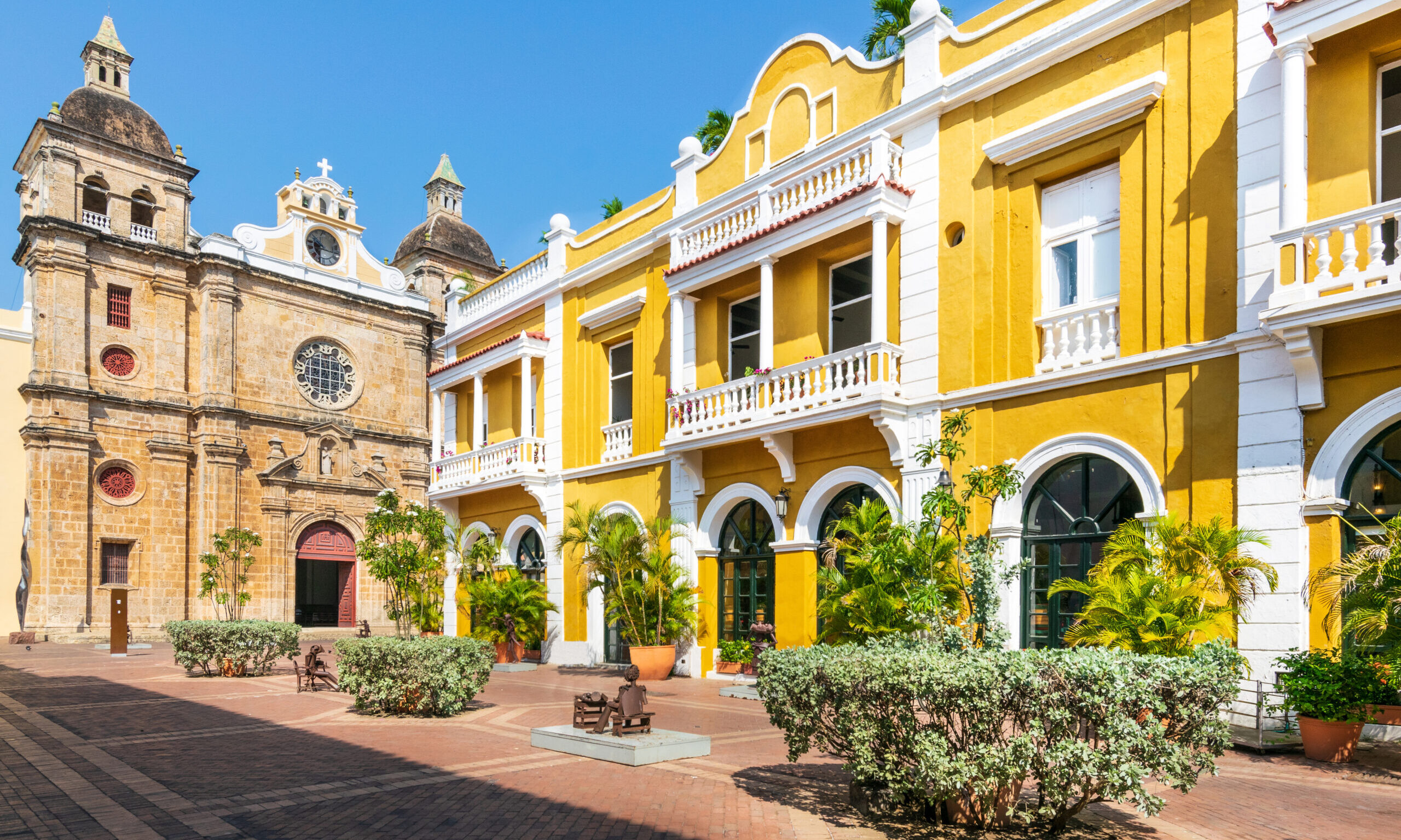 San,Pedro,Claver,Church,In,Cartagena,De,Indias,,Colombia.,Colonial